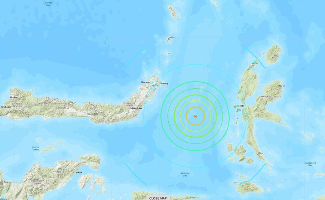 No hubo informaciones en lo inmediato de daños o víctimas (Foto: (USGS)