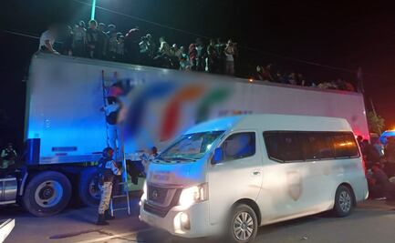 Hallan a 366 migrantes de 16 nacionalidades a bordo de un tráiler en Chiapas