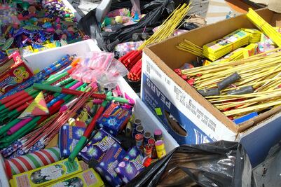 Aseguran 50 kilos de pirotecnia en Aguascalientes