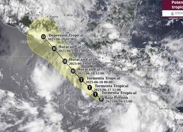 Cinco-E se intensifica a depresión tropical; prevén evolucione a huracán Erick con impacto en Oaxaca y Guerrero