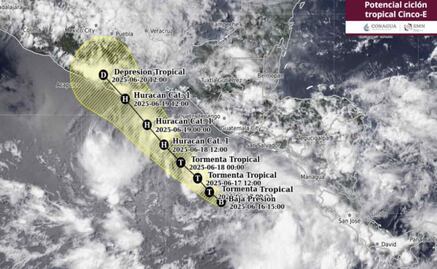 Cinco-E se intensifica a depresión tropical; prevén evolucione a huracán Erick con impacto en Oaxaca y Guerrero