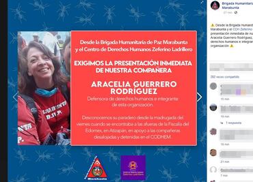 AI reporta desaparición de joven integrante de Brigada Marabunta en operativo de CODHEM