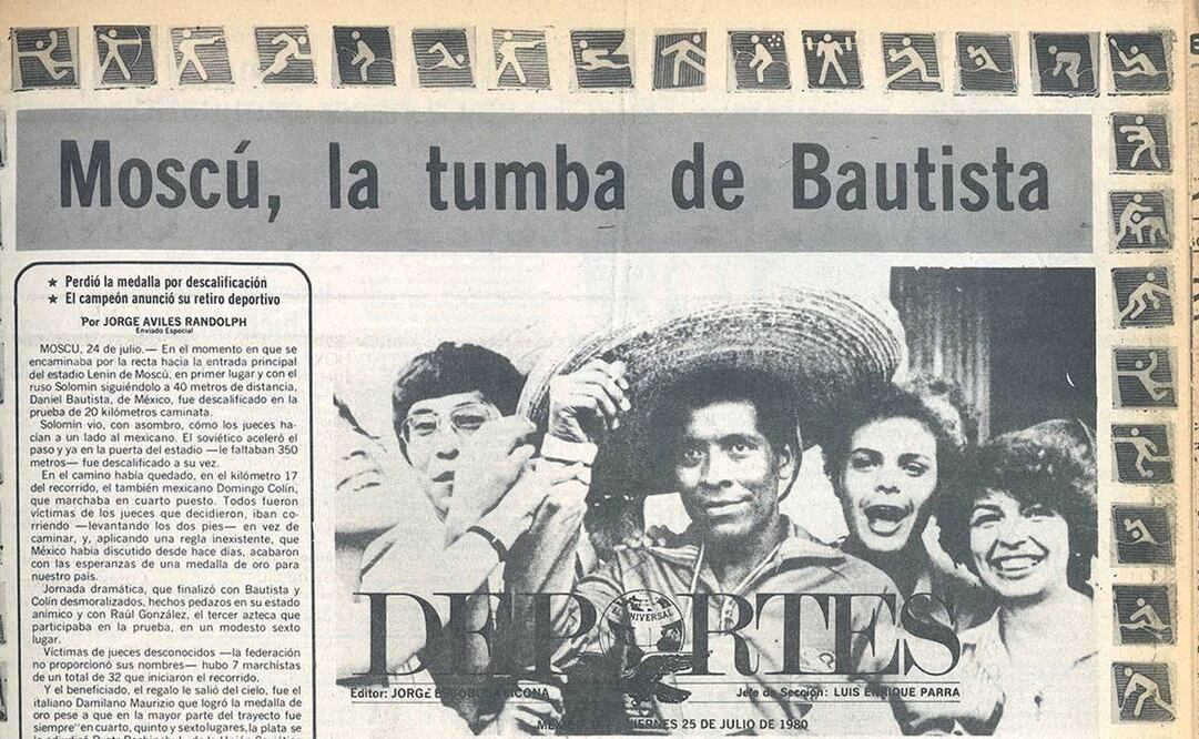 Tras la escandalosa descalificación en julio de 1980, que todo México lamentó con Bautista, se dijo que el mundo había visto su talento y la injusticia jamás se olvidaría. Hemeroteca EL UNIVERSAL.