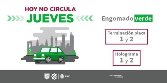 ¿Qué autos no circulan este jueves 19 de octubre 2023?