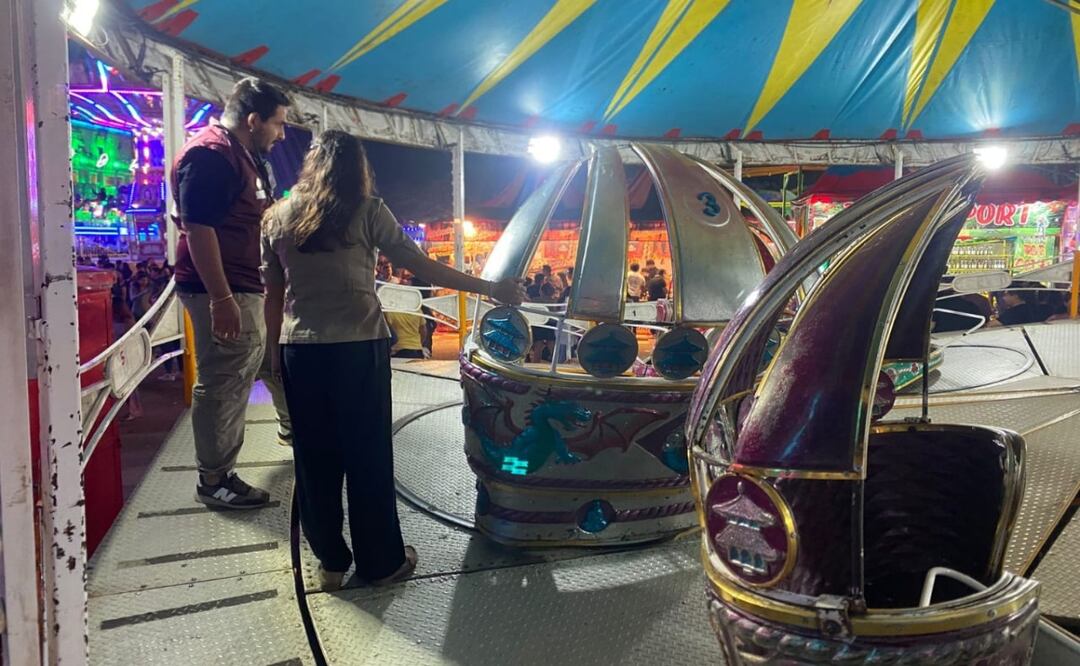 Juego de “tazas locas” se descarrila en la Feria Yucatán Xmatkuil; clausuran la atracción. Foto: Especial