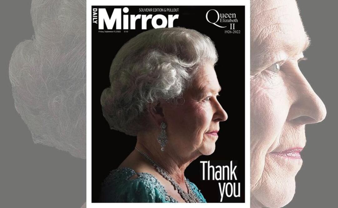 Daily Mirror despidió a la reina Isabel II con un "Gracias". Foto: Twitter @AlertaNews24