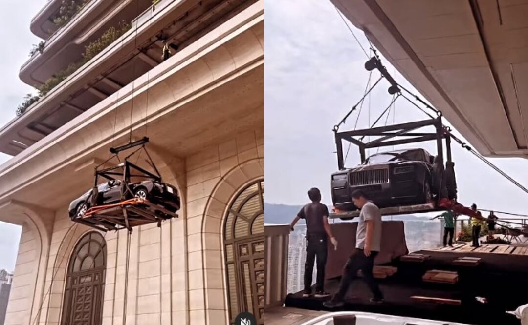 El auto fue llevado hasta un penthouse en China.