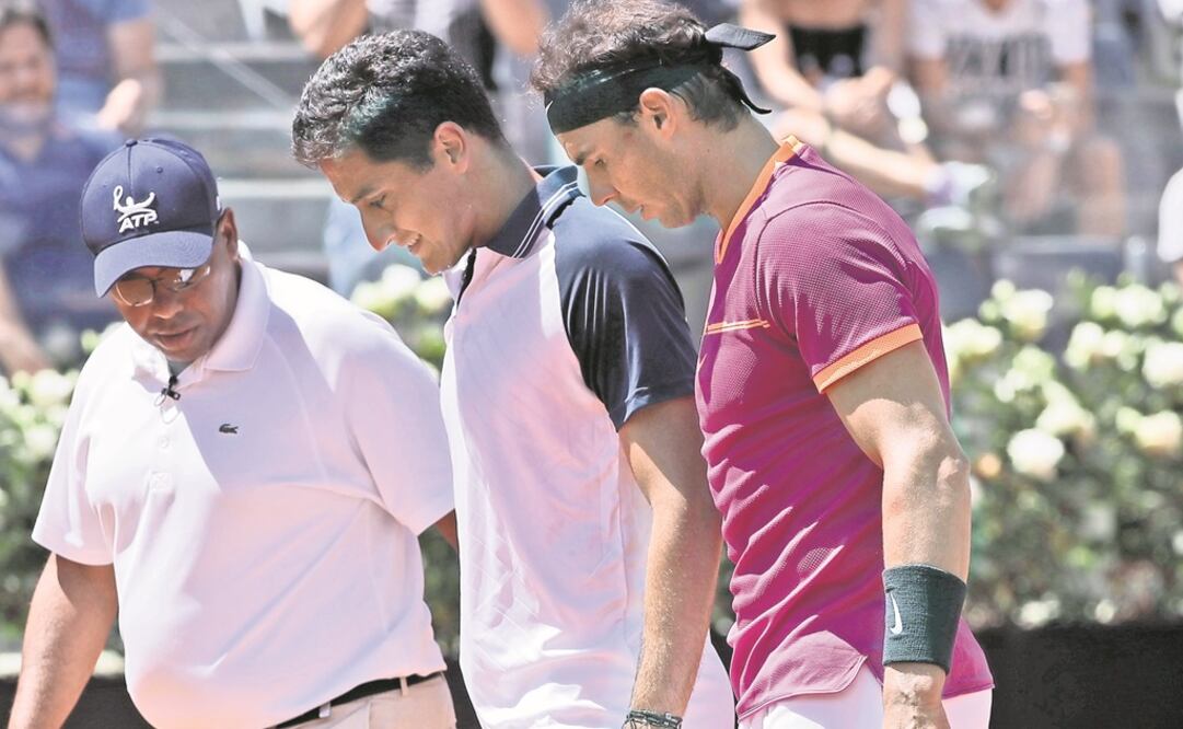 La rodilla de Almagro sólo resistió durante tres juegos. (ALESSANDRA TARANTINO. AP)