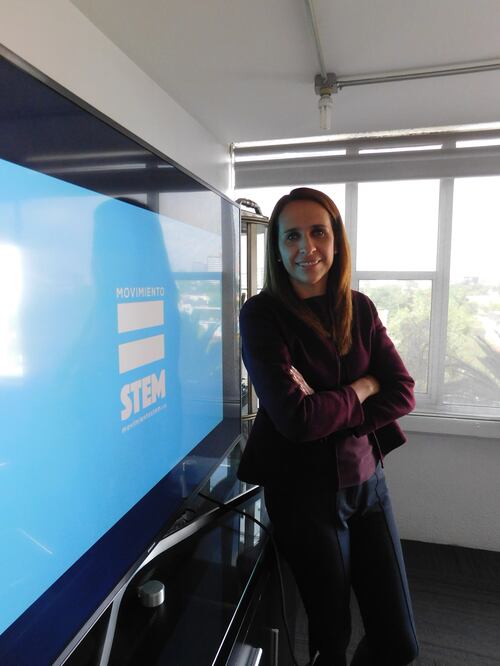 Founder and President of Movimiento STEM, Graciela Rojas, in downtown Mexico City - Photo: Berenice González/EL UNIVERSAL in English