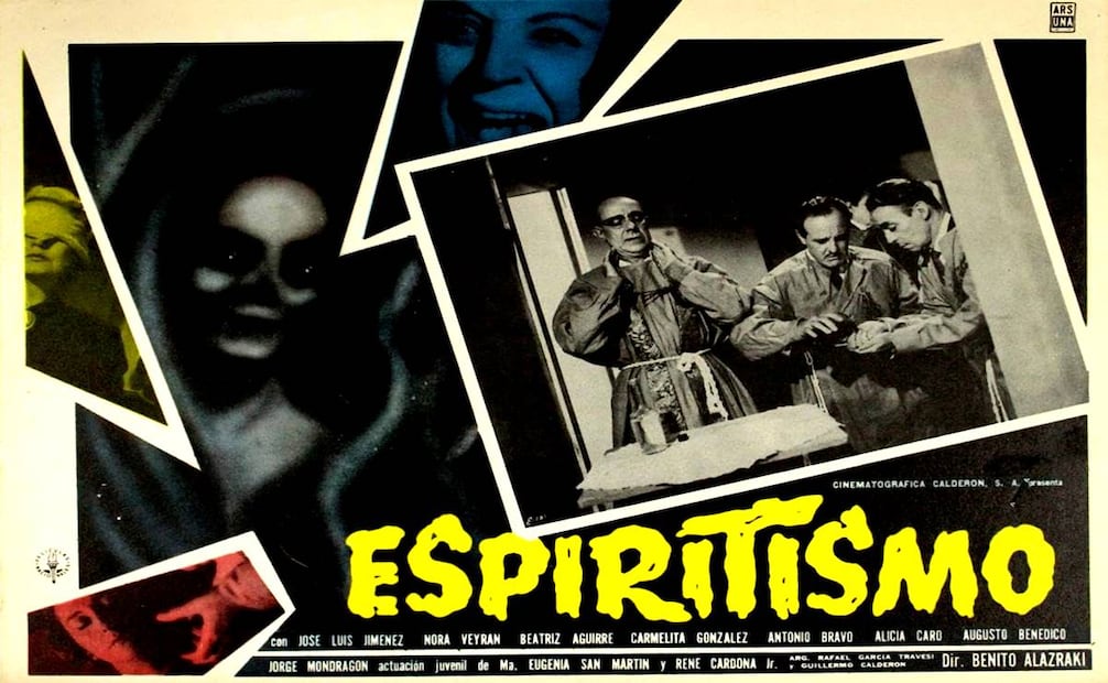 Póster de la película “Espiritísmo” protagonizada por Beatriz Aguirre, Julissa, José Luis Jiménez, entre otros actores. Basada en el libro “La pata de mono” de W.W. Jacobs. ESPECIAL.