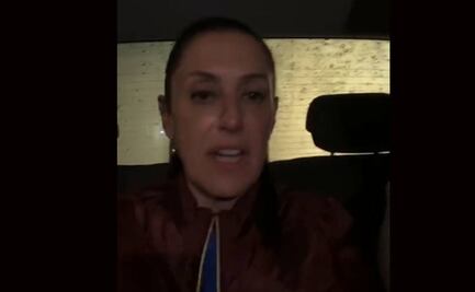 Tras fuerte lluvia, Claudia Sheinbaum queda atrapada en el tráfico  