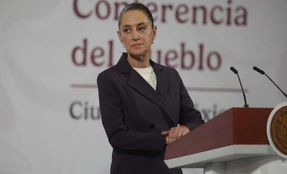 Claudia Sheinbaum, presidenta de México, durante la mañanera del 5 de noviembre del 2025. Foto: Carlos Mejía/ EL UNIVERSAL