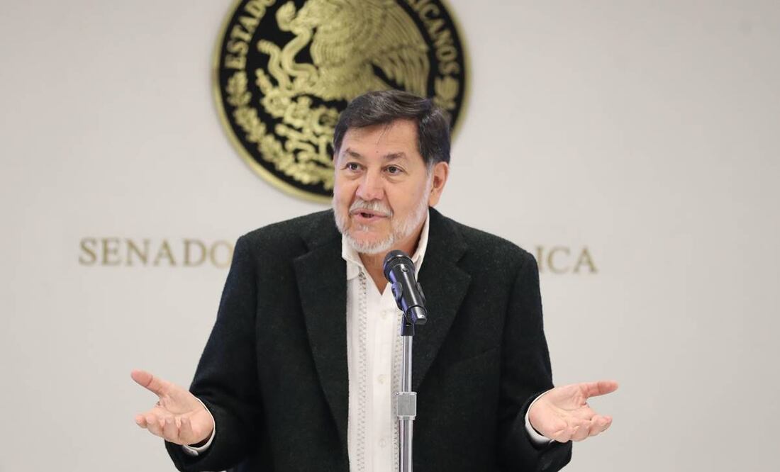 Gerardo Fernández Noroña, presidente del Senado en rueda de prensa del 4 de noviembre del 2024. Foto: Tomada de la cuenta de X de @fernandeznorona