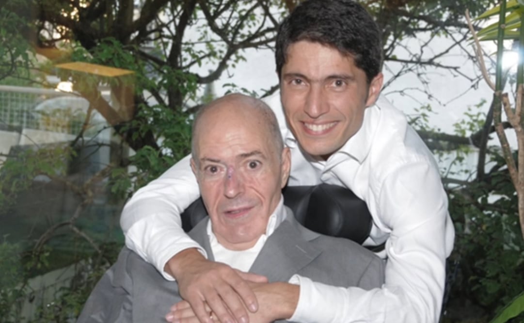 Ivo Vieira con su padre. (FOTO: ESA)