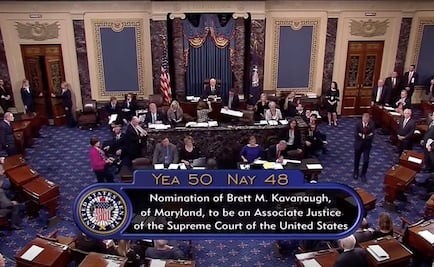 Senado de EU confirma a Brett Kavanaugh como nuevo juez del Tribunal Supremo