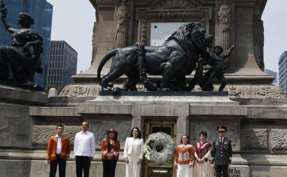 Aspectos del 197 aniversario de la victoria de Tampico, Tamaulipas, en el Ángel de la Independencia, Ciudad de México, el 12 de septiembre de 2026. Foto: Carlos Mejía / EL UNIVERSAL