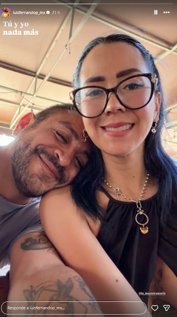 Aly Noris y Luis Fernando Peña, juntos y felices tras la polémica en redes. 
"Tú y yo nada más", escribió el actor.
