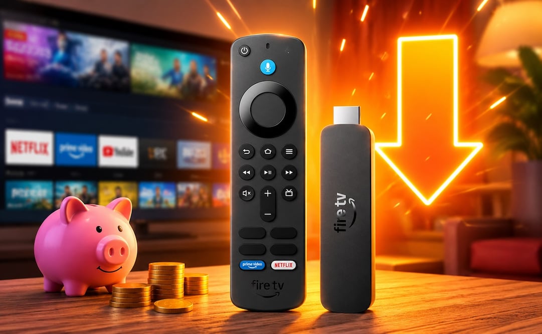 El Fire TV Stick HD está pensado para convertir un televisor compatible en un centro de entretenimiento con acceso a contenido en streaming. Foto: IA