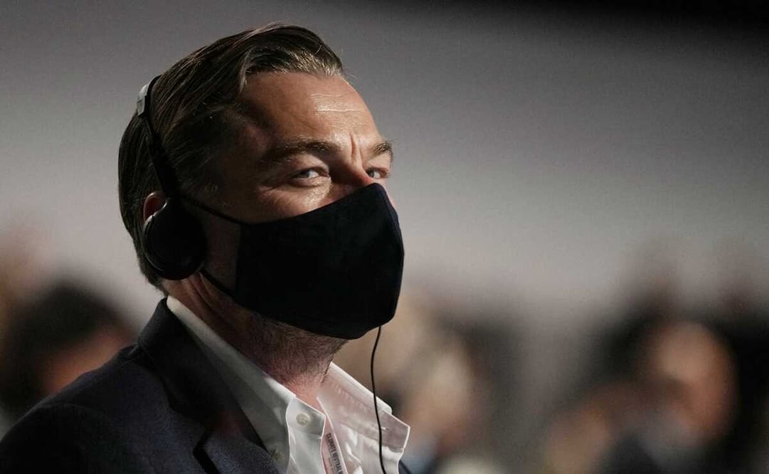 Leonardo Di Caprio, en la COP26. Foto: AP Photo/Alastair Grant