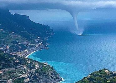 VIDEO: Enorme tromba marina sorprenda a cientos de habitantes en la costa italiana
