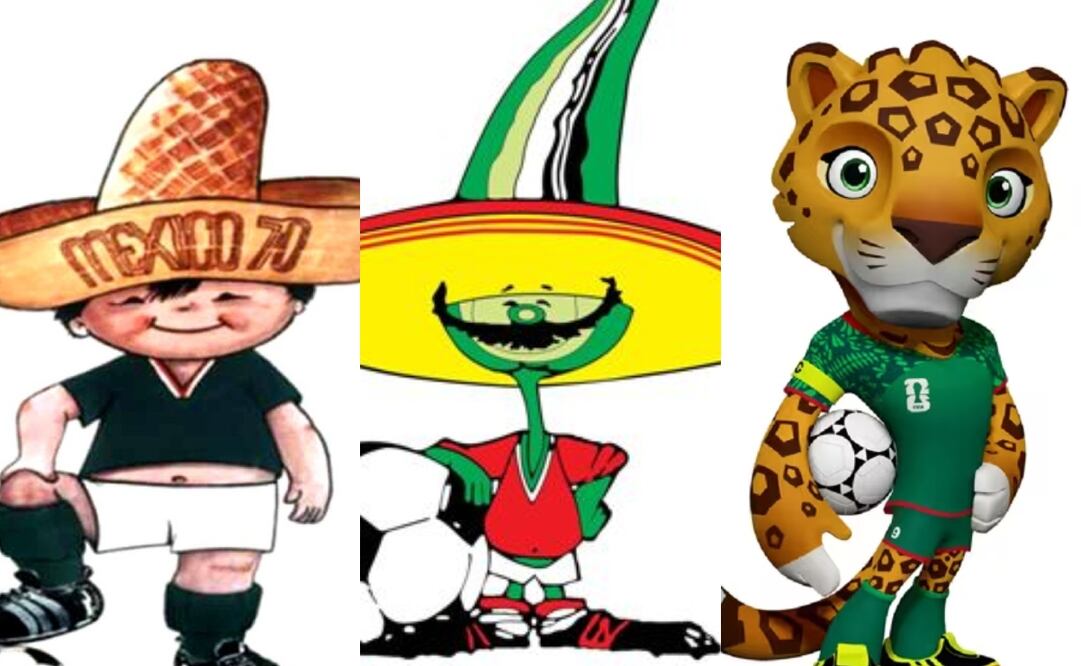 Juanito, Pique y Zayu, las mascotas que ha tenido México en los Mundiales / Foto: Especial