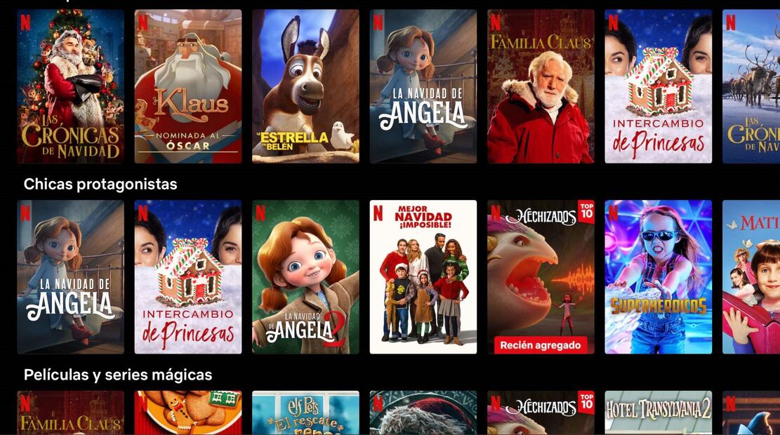Películas navideñas en Netflix. Foto: Captura de pantalla