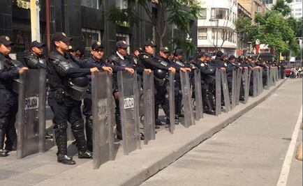 Granaderos resguardan avenida Juárez