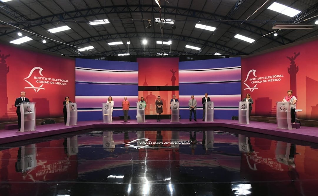 Debate de candidatos organizado por el Instituto Electoral de la Ciudad de México (IECM). Foto: Especial