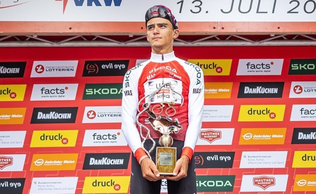 Isaac del Toro es alabado por la prensa tras ganar el Tour de Austria / Foto: @isaac_deltoro_romero1 en Instagram