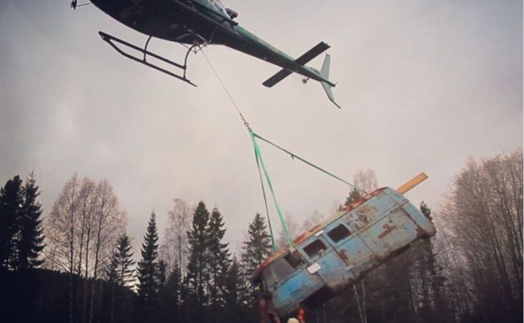 El modelo de la Volkswagen Combi era una Barndoor de 1951. Imagen: Instagram: @florian_airmapp