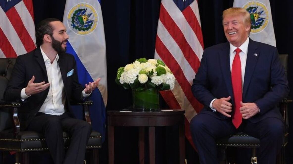 Nayib Bukele y Donald Trump durante la pasada Asamblea General de la ONU. Foto: Getty Images 