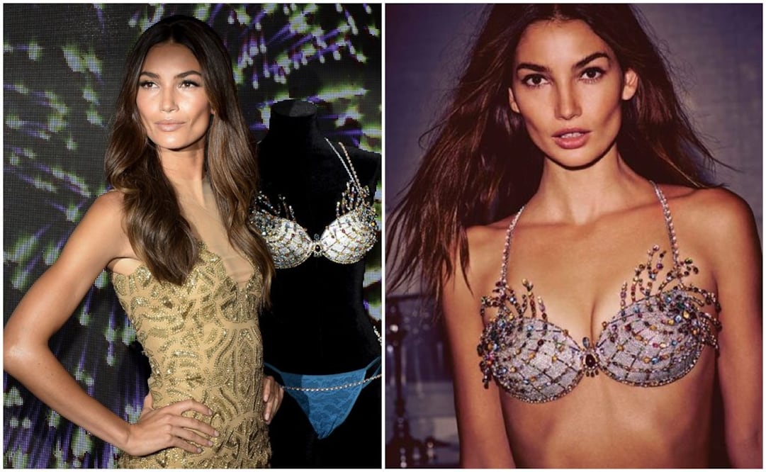 El valioso sostén que tiene incrustadas varias piezas de diamantes, un topacio azul y zafiros amarillos sobre oro 18 quilates. FOTOS: Reuters, Instagram Lily Aldridge
