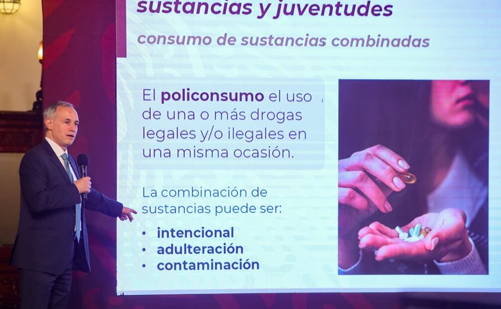 Hugo López-Gatell alerta por el policonsumo de drogas. Foto: Hugo Salvador / EL UNIVERSAL