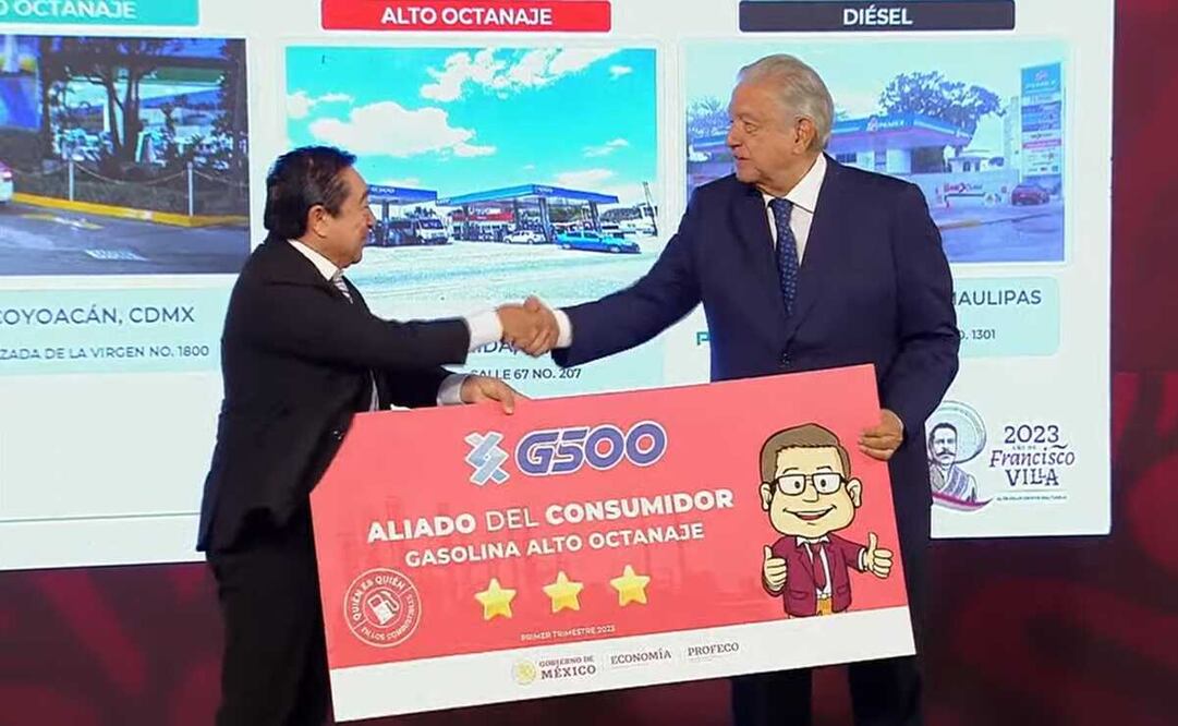 Pemex, G500 y Bodega Aurrerá fueron las marcas reconocidas por el Presidente. Foto: captura de pantalla