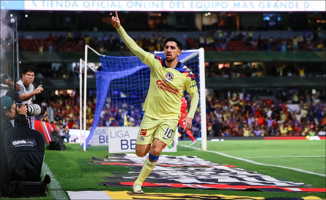 Diego Valdés celebra el primer tanto del América: FOTO: Imago7