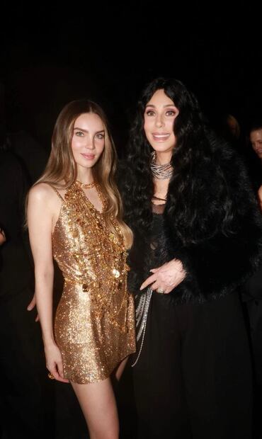 Belinda y Cher en Masters of Light de Swarovski en Los Ángeles. Foto: Especial. Instagram @belindapop