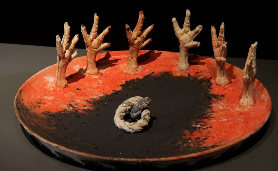 La muestra se integra por 95 piezas en cerámica, trabajadas en los últimos meses por el artista en el taller de La Canela. FOTO: Juan Boites/EL UNIVERSAL.