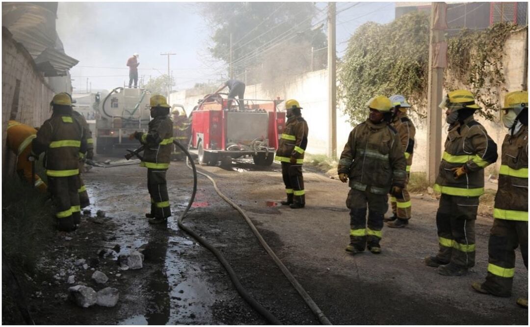 Incendio en fábrica de cartón deja un muerto y cuatro heridos graves en León, Guanajuato (23/10/2024). Foto: Especial