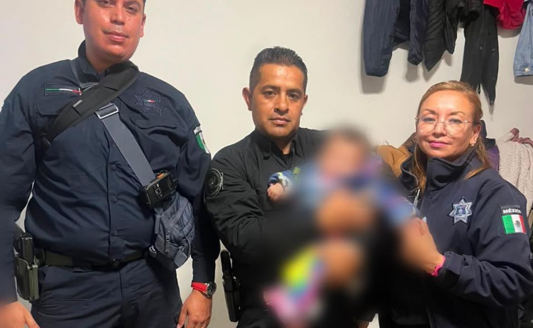 Rescatan a bebé abandonada en Ecatepec; menor quedó bajo resguardo del DIF.
Foto: Especial.