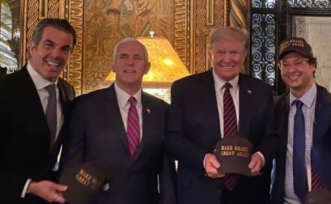 En una foto que había publicado en Instagram, Wajngarten está de pie junto a Trump con una gorra de "Haz que Brasil sea grande otra vez" (Foto: Instagram)