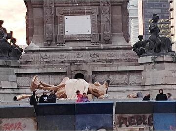 "El Ángel de la Independencia no se cayó, está bien": Director de cine aclara qué pasó con la escultura; esto sabemos