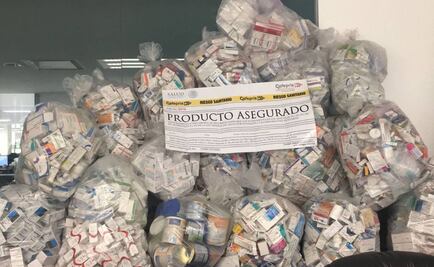 Aseguran 205 mil 542 piezas de medicamentos irregulares 