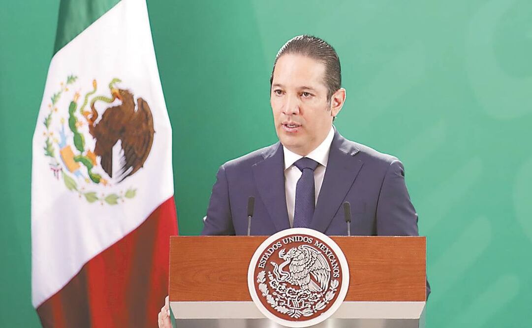Francisco Domínguez participó en la conferencia del presidente López Obrador. Foto: PRESIDENCIA