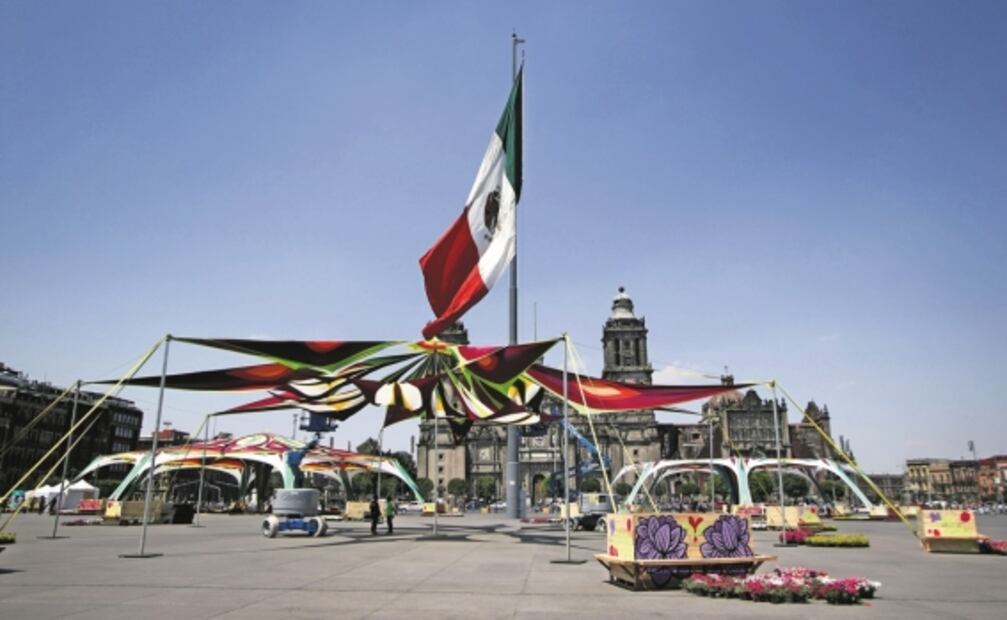 Inauguran el Jardín Cultural en el Zócalo capitalino 