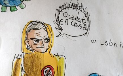 Niño ve a López-Gatell como súper héroe