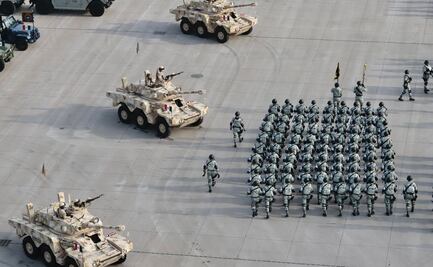 Participan 15 mil elementos del Ejército, Marina y Guardia Nacional en el desfile militar