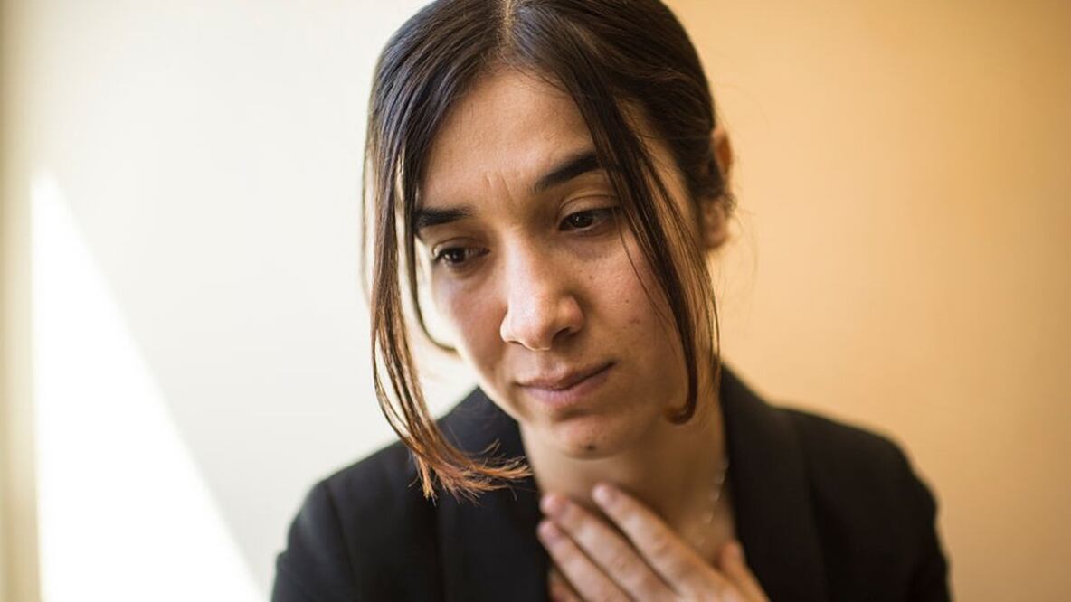 Getty Images Nadia Murad estuvo secuestrada por combatientes de Estado Islámico durante tres meses, en los que sufrió situaciones "inimaginables".