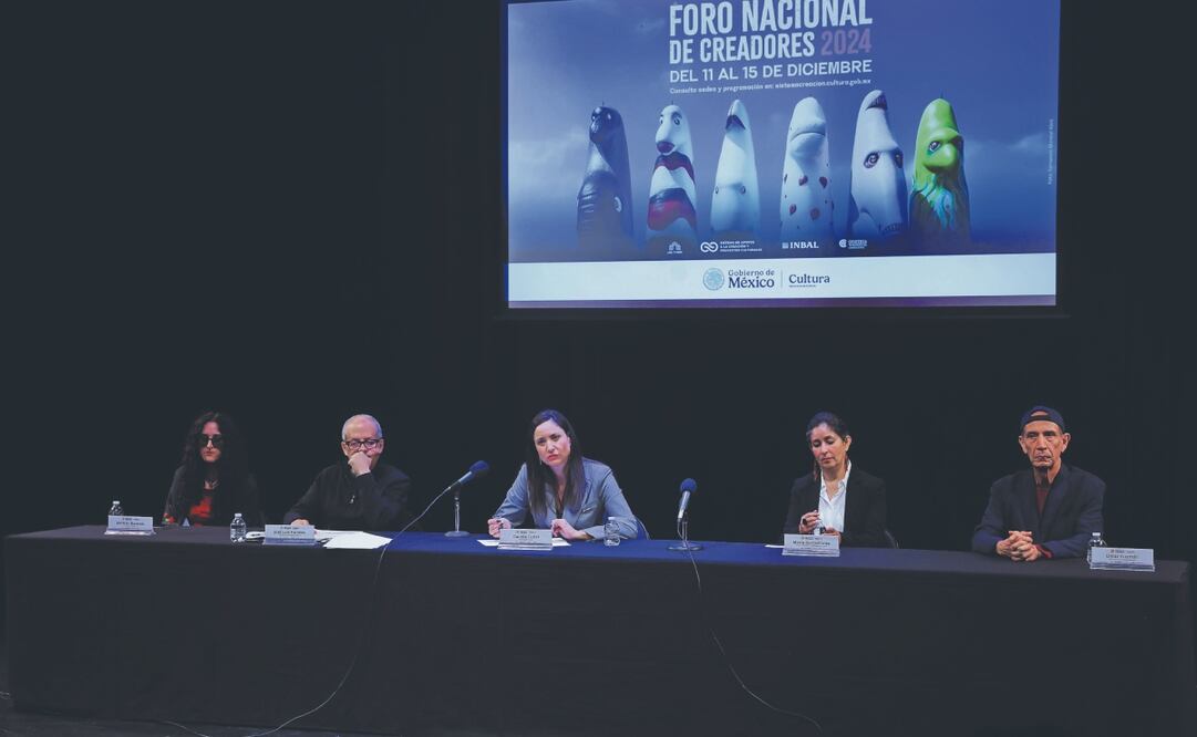 José Luis Paredes Pacho, director del Sistema Creación; Claudia Curiel, secretaria de Cultura; María Bustamante, arquitecta, y Omar Guzmán, de la Comisión de Artes. Foto: de Fernanda Rojas. El universal