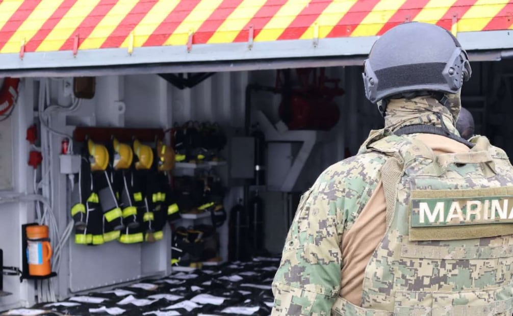 Semar en coordinación con la Guardia Costera de Estados Unidos asegura 188 bultos con toneladas de cocaína. Foto: Especial