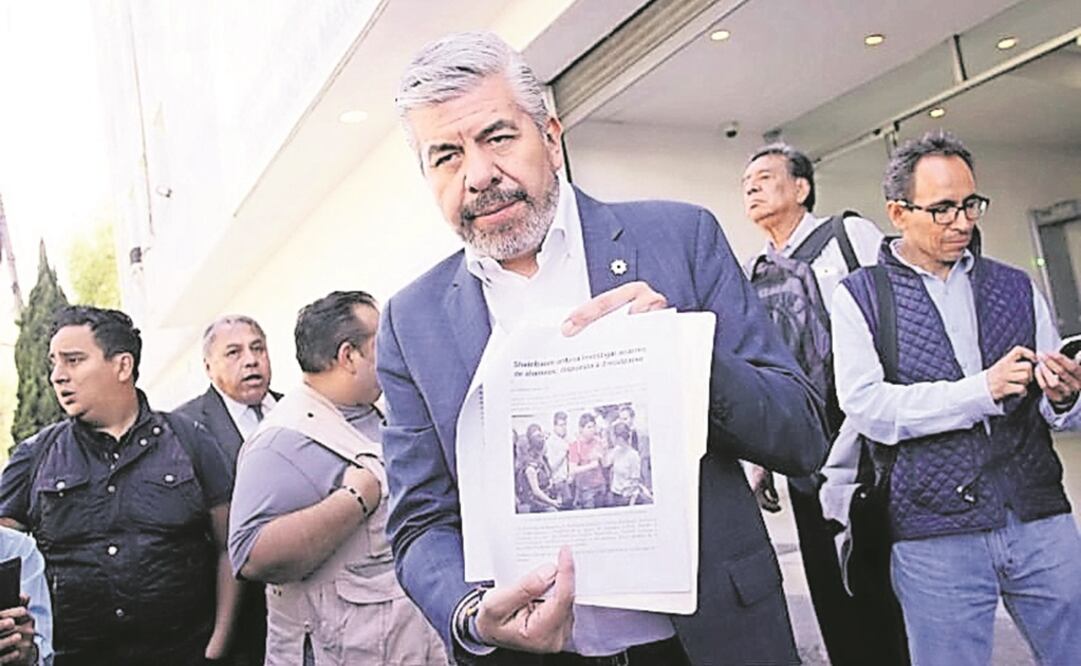 El perredista Raúl Flores denunció a la candidata de Morena, Claudia Sheinbau m , por un presunto acarreo de estudiantes en un mitin el pasado 18 de mayo. Foto: CORTESÍA